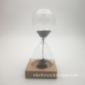 Magnetic Hourglass Sand Timer with wooden seat